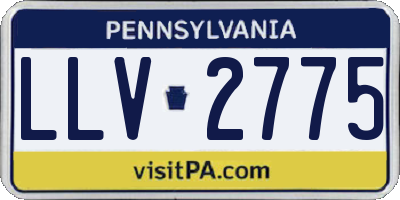 PA license plate LLV2775