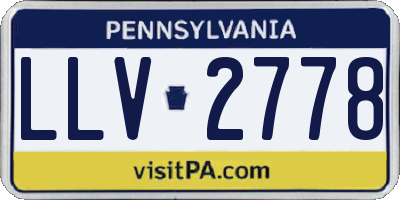 PA license plate LLV2778