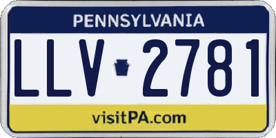 PA license plate LLV2781