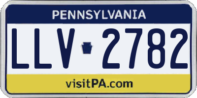 PA license plate LLV2782