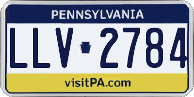 PA license plate LLV2784