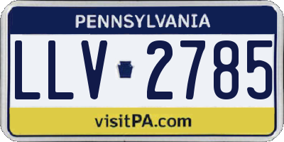 PA license plate LLV2785