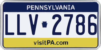 PA license plate LLV2786