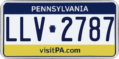 PA license plate LLV2787