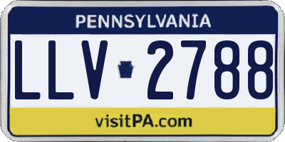 PA license plate LLV2788
