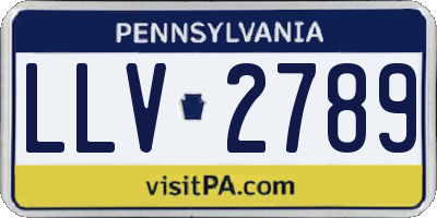 PA license plate LLV2789