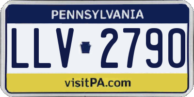 PA license plate LLV2790