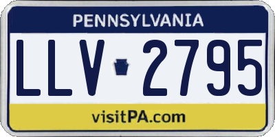 PA license plate LLV2795