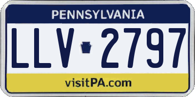 PA license plate LLV2797