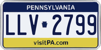 PA license plate LLV2799