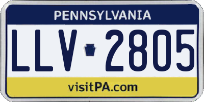 PA license plate LLV2805