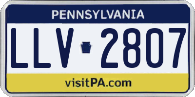 PA license plate LLV2807