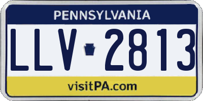 PA license plate LLV2813