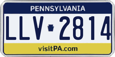 PA license plate LLV2814