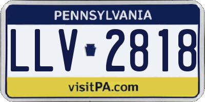 PA license plate LLV2818