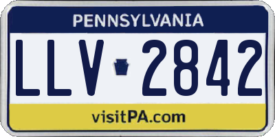 PA license plate LLV2842