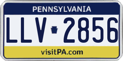 PA license plate LLV2856