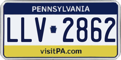 PA license plate LLV2862