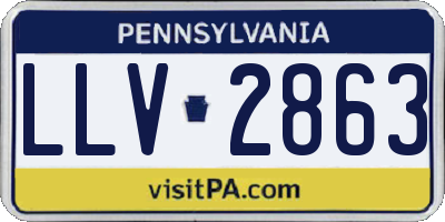 PA license plate LLV2863