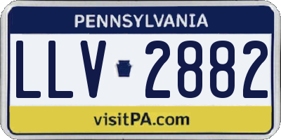 PA license plate LLV2882