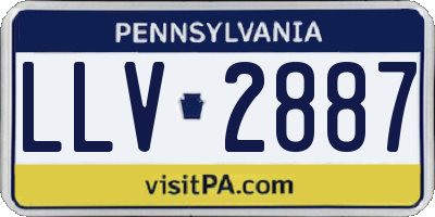 PA license plate LLV2887
