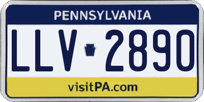 PA license plate LLV2890