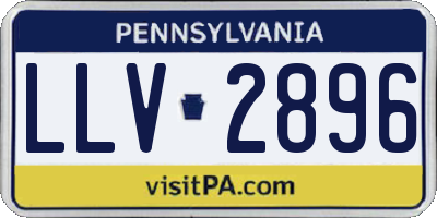 PA license plate LLV2896