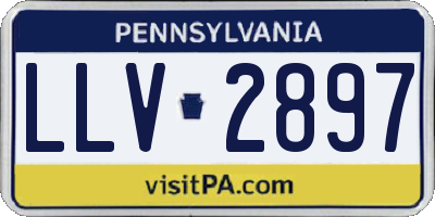 PA license plate LLV2897