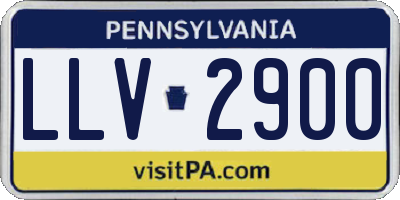 PA license plate LLV2900