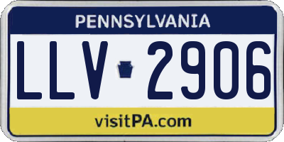 PA license plate LLV2906