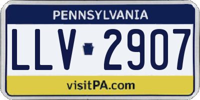 PA license plate LLV2907