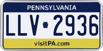 PA license plate LLV2936