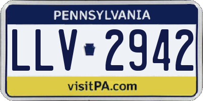 PA license plate LLV2942