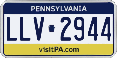 PA license plate LLV2944