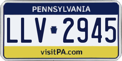 PA license plate LLV2945