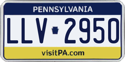PA license plate LLV2950