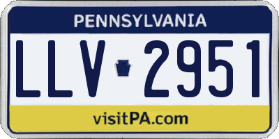PA license plate LLV2951