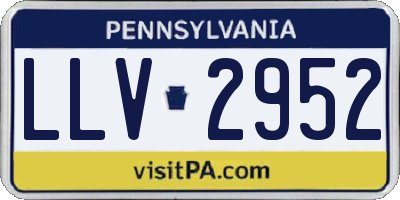 PA license plate LLV2952