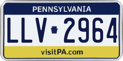 PA license plate LLV2964