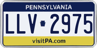 PA license plate LLV2975