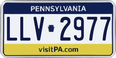 PA license plate LLV2977