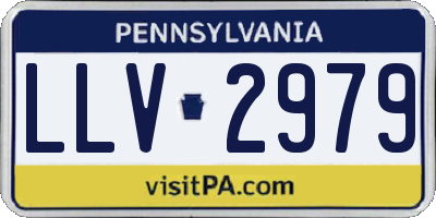 PA license plate LLV2979