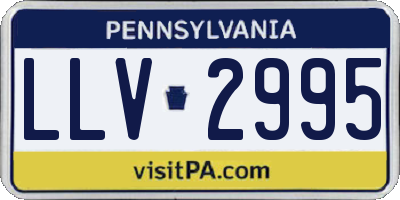 PA license plate LLV2995