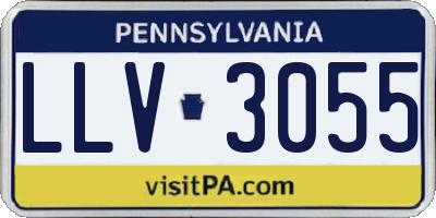 PA license plate LLV3055