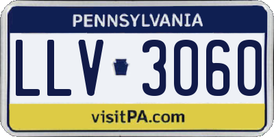 PA license plate LLV3060
