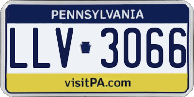 PA license plate LLV3066