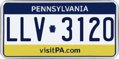 PA license plate LLV3120