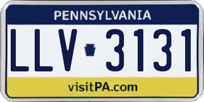 PA license plate LLV3131