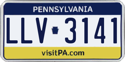 PA license plate LLV3141