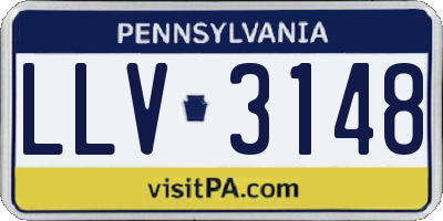 PA license plate LLV3148